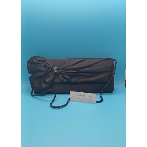NEW Gunne Sax Black Purse Handbag Clutch Designed by Jessica McClintock - Picture 10 of 14